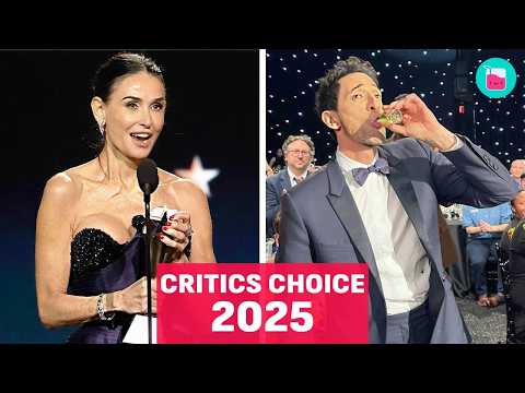 Critics Choice 2025: Adrien Brody’s Epic Celebration Moment | @RumourJuice