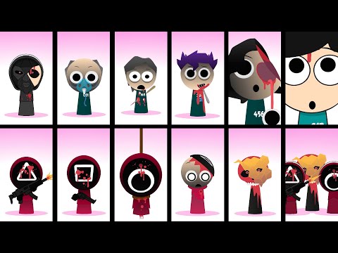 ALL Phases Sprunki meet Squid Game | Compilation Incredibox