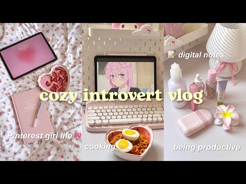 cozy introvert vlog🍦being productive, cooking, huge haul, how I take digital notes 🍥 ft. Scrintal