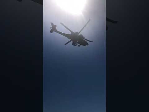 Turn it up! Apache 2 ship flyover.  Fort Walton Beach Florida.  AH-64 #shorts #army #aviation