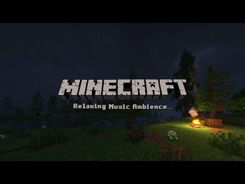 minecraft relaxing music while it's raining ambience to relax, study, sleep