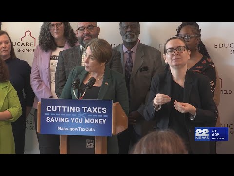 Governor Healey promotes tax cuts in Springfield before deadline