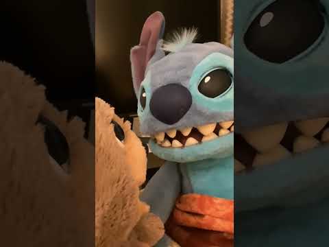 Poe AI Story Bear Tells Real FX Disney Stitch A Story P1 #stitch #shorts #stitchplush #3minutevideo