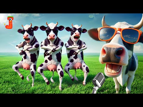 FUNNY COW DANCE 40│Cow Song & Cow Videos 2024 | Moo | funny dancing cow | डांसिंग गाय | amba | goru