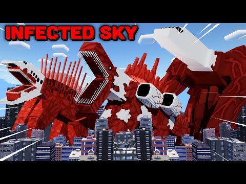 I Added THE INFECTED SKY INVASION in Minecraft