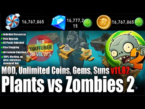 Plants vs Zombies 2 Mod Apk v11.8.2 Unlimited Money & Sun Unlocked All