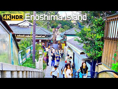 Enoshima Island Summer Walk: Explore Japan’s Coastal Caves and Temples  | Aug 2024 | 4K/HDR