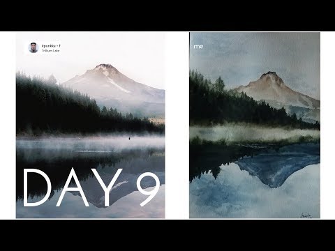 Watercolor Painting: Lonely Mountain | Speedpainting - INSTA APRIL | Day 9