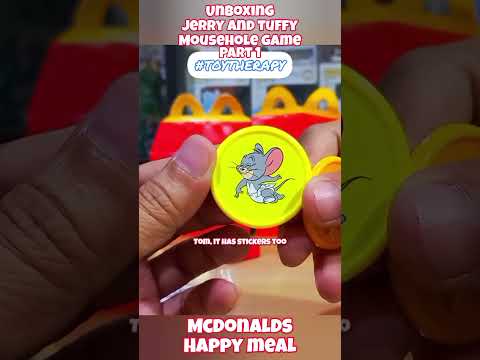 Part 1. Jerry and Tuffy Mousehole Game. Tom and Jerry from the McDonald's  Happy Meal.