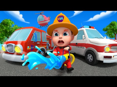 Wheels on the Fire Truck + Heroes to the Rescue! | Rosoo Nursery Rhymes & Kids Songs