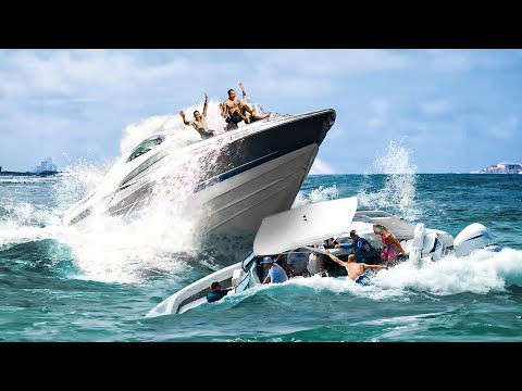 Idiots In Boats Caught On Camera !