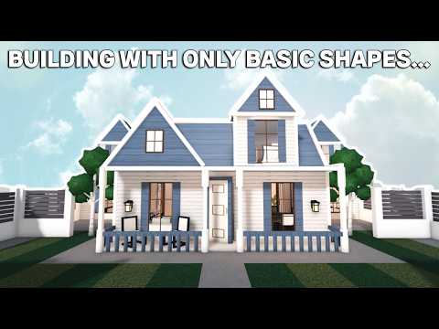 USING ONLY BASIC SHAPES TO BUILD A BLOXBURG HOUSE