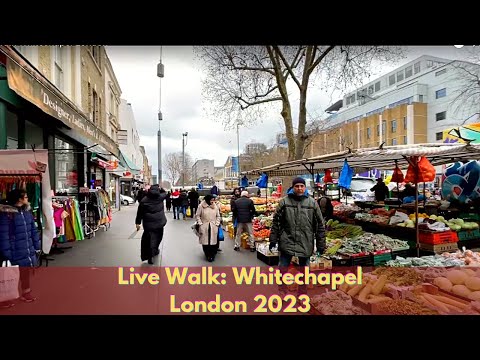 Live Walk Whitechapel London 2023 | HD | POV | ASMR| Here We Go Walks