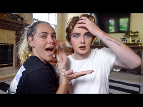 GIRLFRIEND DOES MY MAKEUP!!