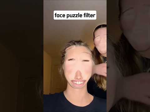 face puzzle trying tik tok filter😂 wait for me🤣| #shorts #trending #funny #tiktok #trend #viralvideo