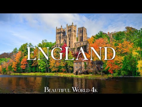 England 4K - Enchanting Fall Colors, Historic Forests & Scenic Countryside - Relaxing Music