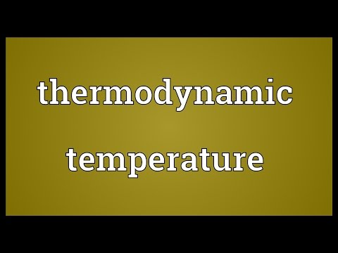 Thermodynamic temperature Meaning