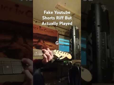 Fake Brainrot YT Shorts Riff But Its Actually Played.... (With Chords!) #riff #guitar #cover