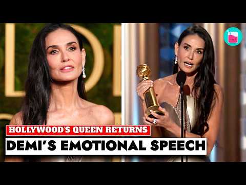 Hear Demi Moore's Moving Speech After 1st Golden Globes Win | @RumourJuice