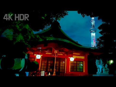 Mystical Night Walk: Sumida City’s Alleys and Shrines | Tokyo, Japan | July 2024 | 4K/HDR