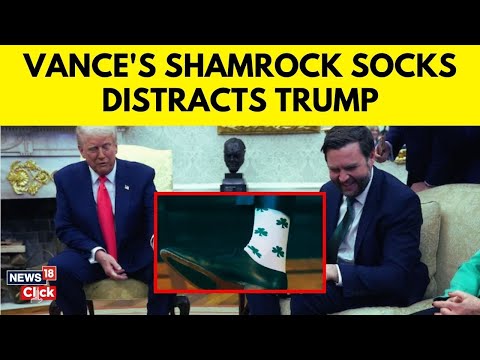 Trump Upstaged- JD Vance's Shamrock Socks Steal the Show | Trump JD Vance Socks News | N18G