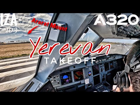 A320 EVN 🇦🇲 Yerevan | TAKEOFF 26 | 4K Cockpit View | ATC & Crew Communications [RE UPLOAD]