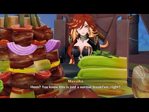 Mavuika's appetite is CRAZY... (Genshin Impact 5.3 Cutscene)