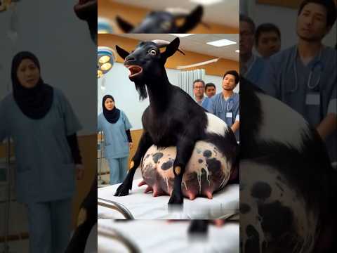 Doctors rescue a pregnant goat 🐐 #humanity #youtubeshorts #goat #babygoat #treatment #veterinarytips