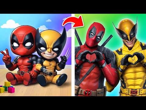 From Birth to Death of Deadpool and Wolverine! Superhroes in Real Life!