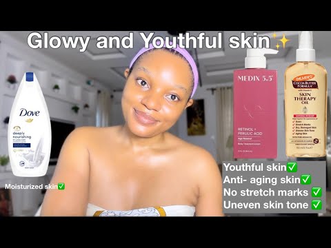 The perfect body care routine for Glowy and youthful looking skin✨| anti-aging, no stretch marks ✅