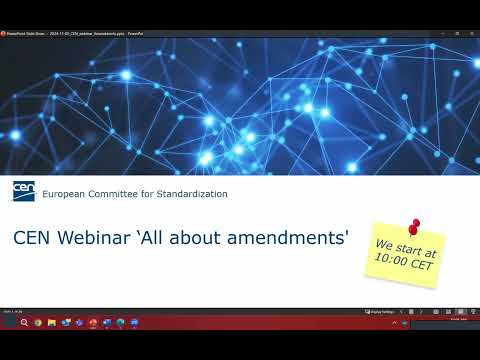 CEN webinar: all about amendments!