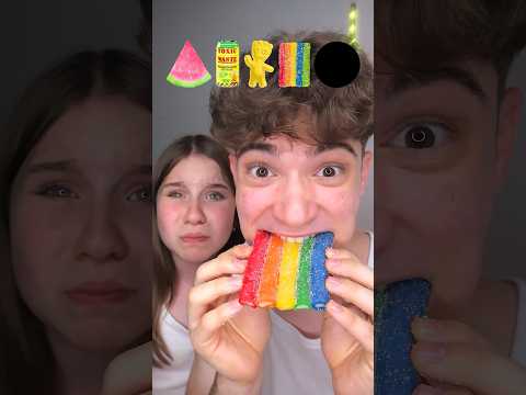 Giant Sour Gummy Challenge with My Sister! 🤤