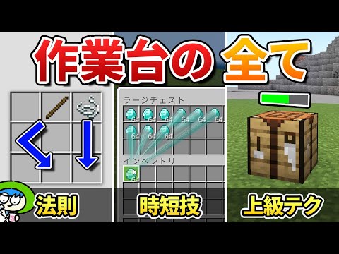 作業台完全ガイド！基本の使い方、レシピを覚える方法やプロ技を紹介します！【マイクラ1.21/統合版/Switch/スマホ】