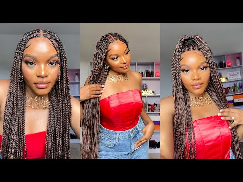 You can’t tell this is a BRAIDED WIG😍| Ombré brown knotless braided wig ft Jaliza hair