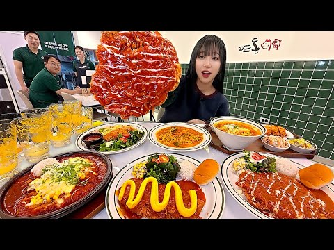 From a Hidden Alley to a Famous Tonkatsu Spot! Mukbang: Tonkatsu, Spaghetti & Udon