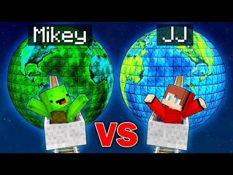 Mikey EMERALD vs JJ DIAMOND Planet Survival Battle in Minecraft (Maizen)