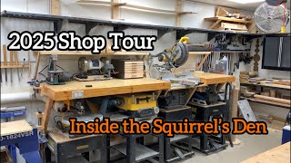 Squirrel's WoodShop Tour -See Our Small Shop Setup! #godfirst #woodworking #shoptour #smallshop