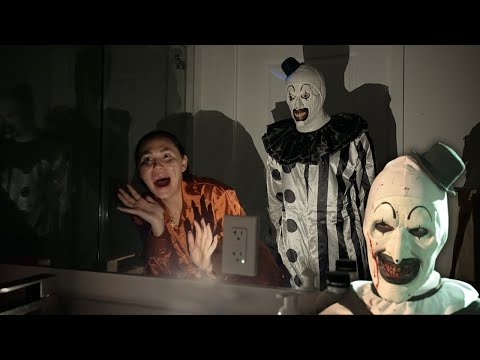 "TERRIFIER" CLOWN PRANK ON MY WIFE!! *SHE WAS TERRIFIED*