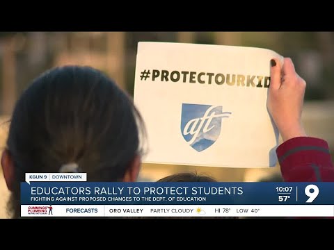 Educators from across Tucson rally to protect students from DOE shutdown