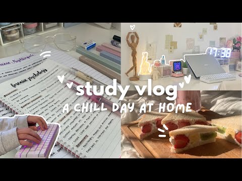 Study vlog 🍰 Q/A, making fruit sandos, strawberry milk, studying, coffee recipe, ft. Filmora