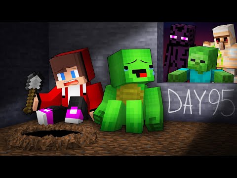 Can Mikey and JJ Escape the MOB PRISON in Minecraft? (Maizen)