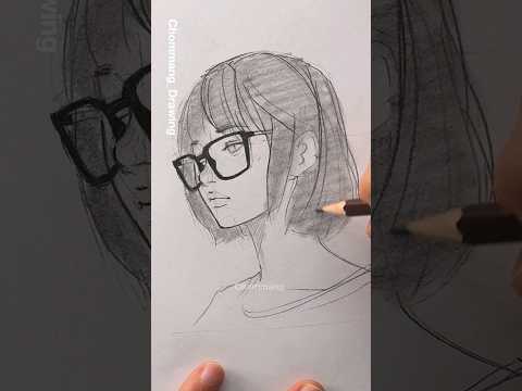 Sketching a girl with Mechanical Pencil and Normal Pencil