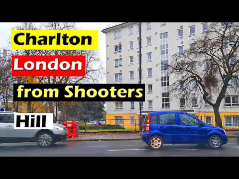 Rainy driving in London, SHooters Hill to Charlton