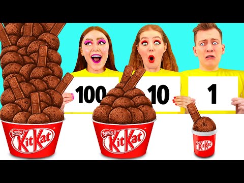 100 Layers of Food Challenge | Funny Kitchen Hacks by TeenTeam Challenge