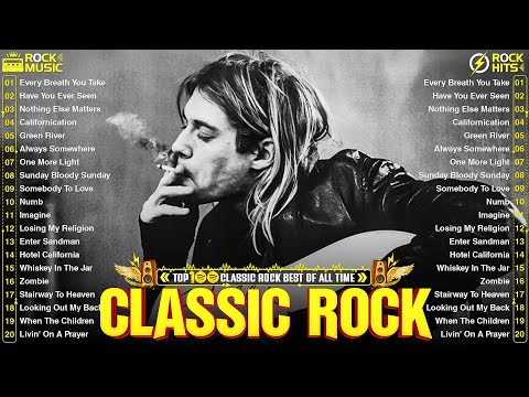 Nirvana, Led Zeppelin, Bon Jovi, Aerosmith, U2, ACDC🤘Classic Rock Songs 70s 80s 90s Full Album