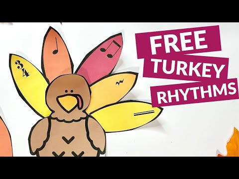 Turkey Rhythm FREE Thanksgiving Music Craft or Centers Activity