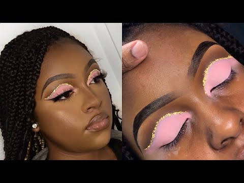 Pink & Gold Prom Inspired Cut-Crease | Client Makeup Tutorial