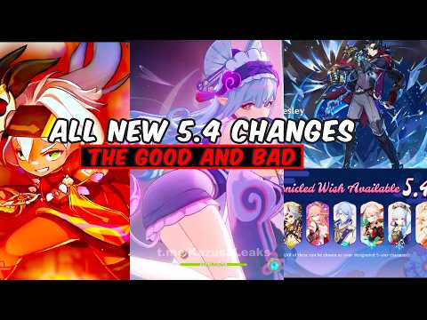 ALL NEW CHANGES MADE TO 5.4 , Banner lineup , iansan rarity changes , arlecchino changes - Genshin