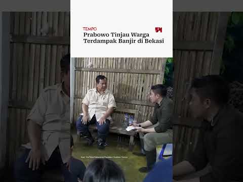 Prabowo Tinjau Warga Terdampak Banjir di Bekasi #shorts