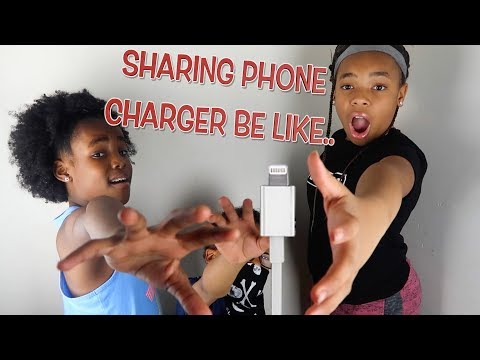 SHARING ONE PHONE CHARGER BE LIKE... ( FUNNY KIDS SKIT)